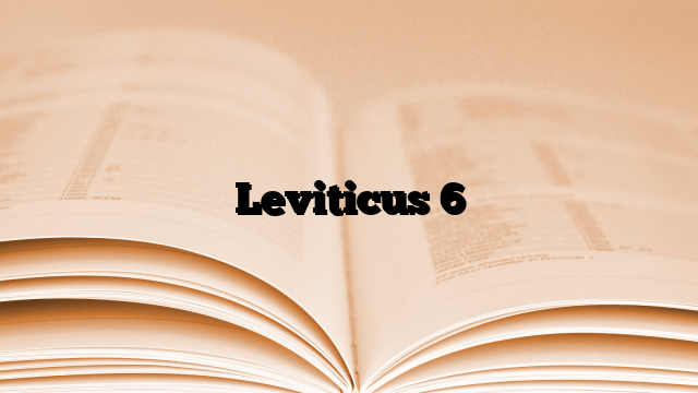 Leviticus 6