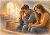 Niet altijd genezing: geloven, lijden en hoop bij God Biddende persoon in stilte, symbool voor geloof, volhouden en vertrouwen op God tijdens ziekte en lijden.