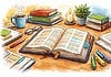 Hermeneutiek: Bijbelteksten verantwoord begrijpen Open Bijbel op tafel met zacht licht, symbool voor zorgvuldige Bijbeluitleg en het verantwoord interpreteren van Gods Woord