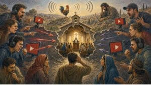 Christenen richten op YouTube hun pijlen op een bediening, terwijl zoekende mensen buiten de verdeelde kerk blijven.
